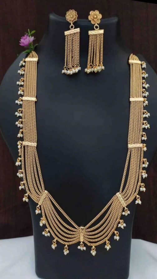 Elegant Gold Necklace and Earrings Set – Sophisticated Jewelry for Any Occasion - Image 2